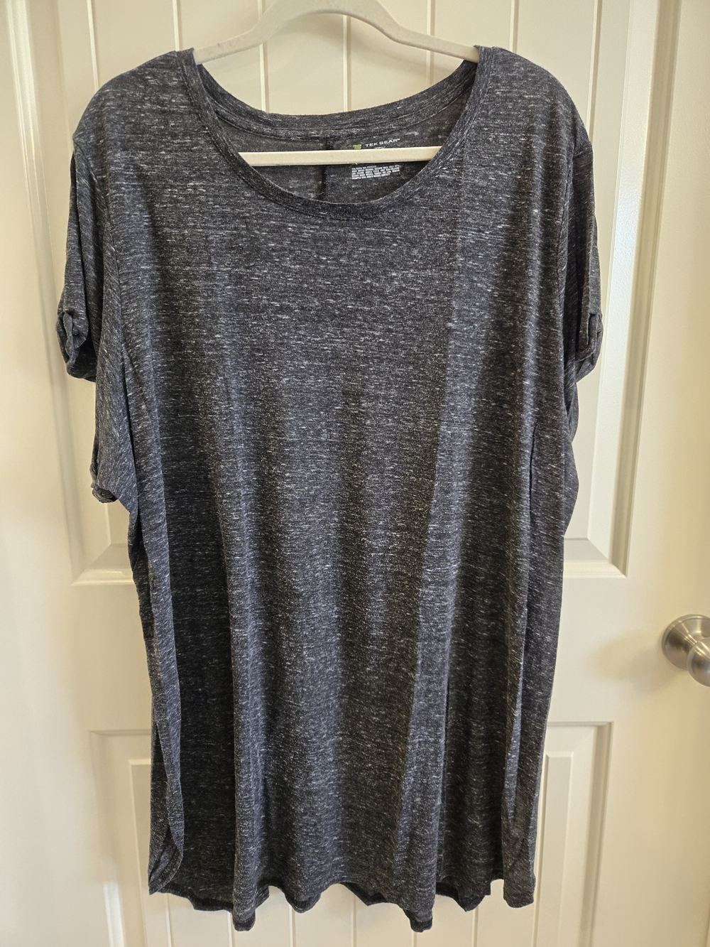 tek gear Heathered Black Short Sleeve Crew Tee Size 4x